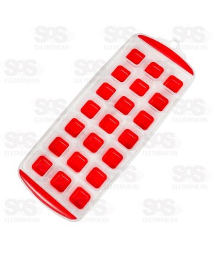 Forma Para Gelo Fundo De Silicone 21 Divisões Top Útil TOP0367