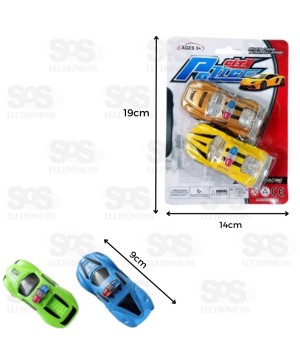 Kit com 2 Carrinhos Fricção Toy King TK-3398
