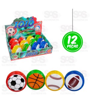 Ioiô Luminoso Super Velocidade Esportes 12 Unidades Toy King TK-AB4089