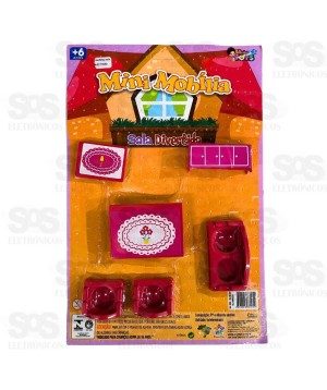 Kit Casinha Mini Mobília Sala Divertida Mini Toys 0092/0088