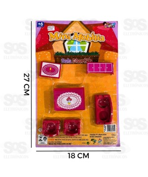 Kit Casinha Mini Mobília Sala Divertida Mini Toys 0092/0088