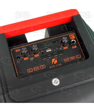 Caixa De Som 25W Tweeter Com Microfone e Controle KTS-1735