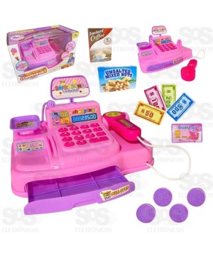Kit Caixa Registradora Eletrônica Toy King TK-AB8068