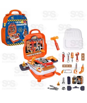 Kit Maleta De Ferramentas Infantil 22 Peças Toy King 2324