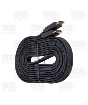 Cabo HDMI 4K 2 Metros Malha Blindada Eletromex EL-8101