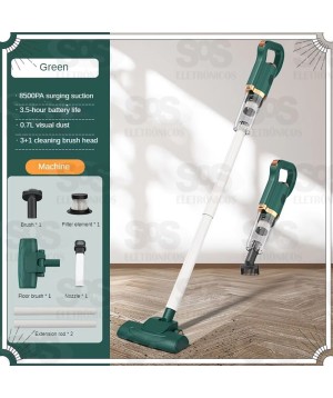 Aspirador Sem Fio Vertical 2 Em 1 Com Filtro HY-118