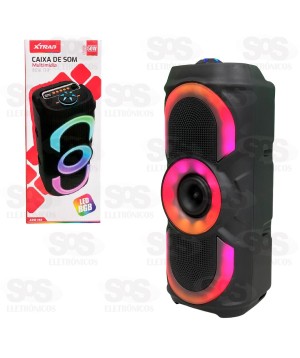 Caixa De Som Multimídia Bluetooth 50W Com LED RGB Xtrad XDG-146