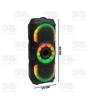 Caixa De Som Multimídia Bluetooth 50W Com LED RGB Xtrad XDG-146