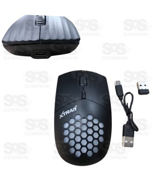 Mouse Sem Fio Recarregável Bluetooth Xtrad XT-612