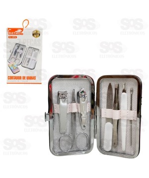 Kit Manicure Cortador De Unha 7 Peças Eletromex EL-1551