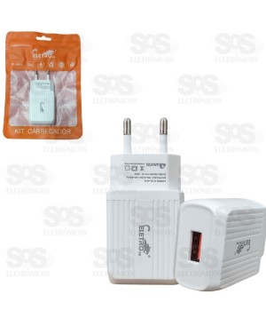 Carregador 25W De Parede USB 5.1A Eletromex EL-4013