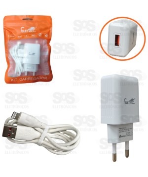 Carregador 25W USB 5.1A Com Cabo Iphone Eletromex EL-4014-I5