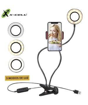 Iluminador Ring Light De Mesa Suporte de Celular X-cell xc-rl-01