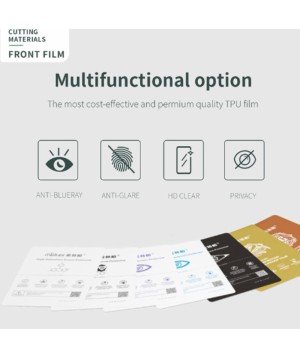 Pacote 50 Folhas Protetoras De Telas HD Transparente Hidrogel 18x12CM