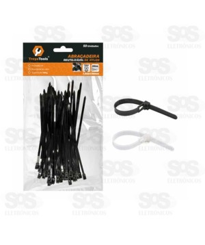 Abraçadeira De Nylon 2,5x150mm Com 100 Unidades Troya Tools TRY-0062