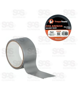 Fita Adesiva Silver Tape 10Mx45MM Cinza TroyaTools TRY-0115