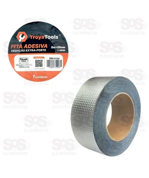 Fita Adesiva Extra Forte 5Mx50MM Cinza TroyaTools TRY-0134