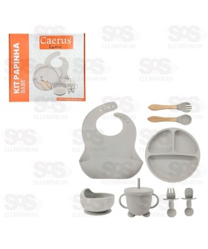 Kit Papinha De Silicone Baby Ursinho 8 Peças Caerus CRS-2189