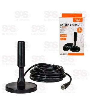 Antena Digital HDTV Cabo De 3 Metros Altomex AL-1003