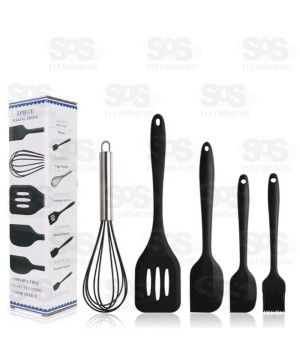 Kit 5 Peças Utensilios de Cozinha Silicone Altomex AF-F260