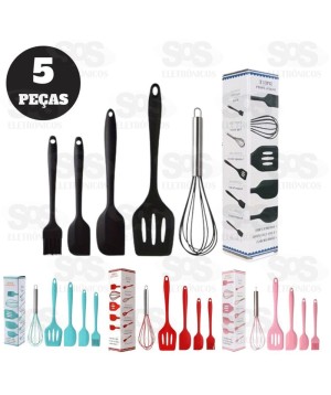 Kit 5 Peças Utensilios de Cozinha Silicone Altomex AF-F260