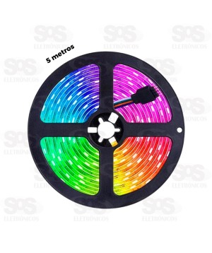 Fita de LED Colorida Controle Pelo Celular 5 Metros Altomex AL-5050P-5M