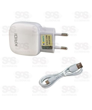 Carregador Turbo 20W Com Cabo Type C Kaidi KD-106C
