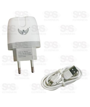 Carregador 2 USB 5.1A Com Cabo Lightning Altomex AL-7705-5G
