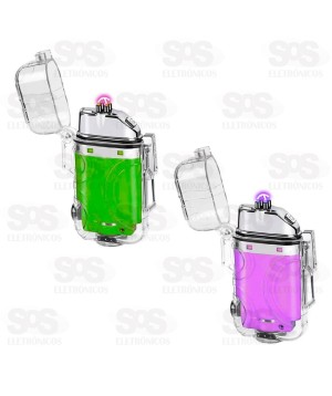 Isqueiro Elétrico Recarregável Plasma Com Lanterna Altomex AL-B5772