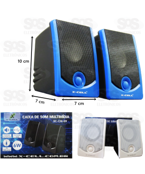 Caixa De Som Multimídia 6W X-cell xc-cm-09