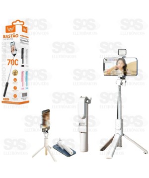 Bastão De Selfie Com Controle Remoto e Iluminação Altomex ZB012