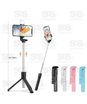 Bastão De Selfie Com Controle Remoto e Iluminação Altomex ZB012