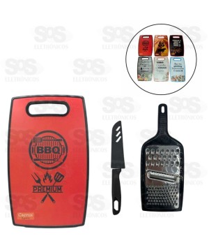 Kit Tábua Com Faca e Ralador Caerus CRS-2586