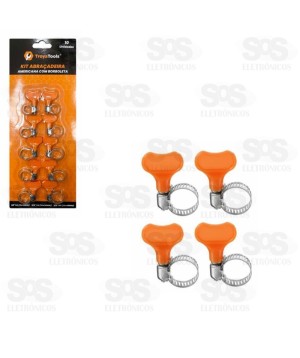 Abraçadeira Metálica Com Borboleta 10 Unidades TRY-0090