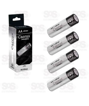 Pilhas AA Silver Embalagem Com 48 Unidades 1.5V Caerus CRS-6666