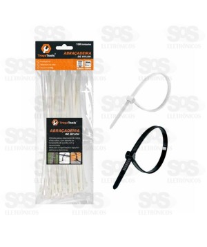 Abraçadeira De Nylon 3x150MM Com 100 Unidades TroyaTools TRY-0065