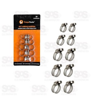 Abraçadeira Metálica 12-19MM 10 Unidades TroyaTools TRY-0092
