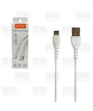 Cabo De Carregamento Turbo Type C 1 Metro Kaidi KD-17C