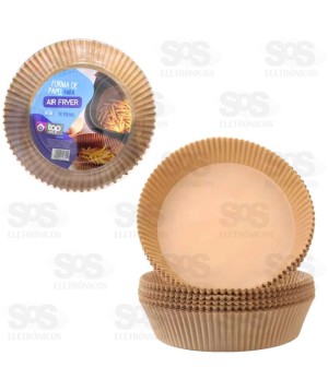 Kit Forma Descartável Para Air Fryer 50 Unidades 16x4,5CM TOP1028