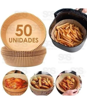 Kit Forma Descartável Para Air Fryer 50 Unidades 16x4,5CM TOP1028