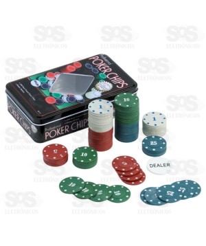 Conjunto de Poker 100 Fichas Profissional XH-6618