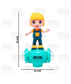 Boneca Skatista Luzes e Sons Toy King TK-AB7962