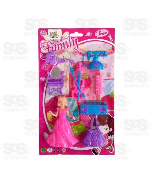 Boneca Princesa Com 7 Acessórios Toy King TK-AB3856