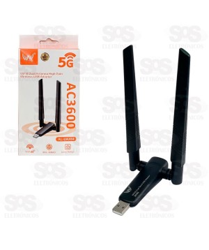 Antena Dupla Wireless USB 5GHz Altomex AL-UAX04