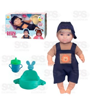 Boneco Baby Cinos Faz Xixi Cabelo Loiro Anjo 2429