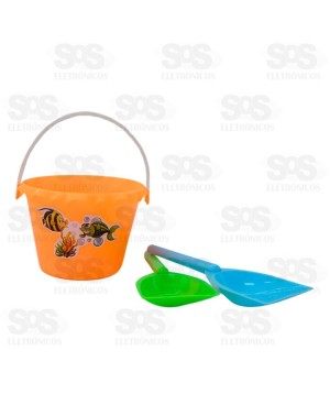 Balde de Praia Com Borda 3 Peças Mini Toys 6031