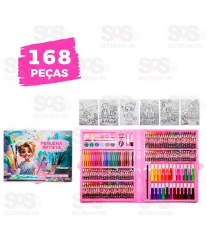 Maleta De Pintura 168 Peças Pequena Artista Toy King TK-CR19