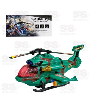Helicóptero Bate e Volta Com Sons e Luzes Toy King TK-AB7466