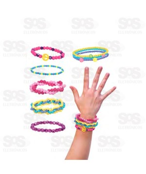 Kit Miçanga Infantil 211 Peças Toy King TK-AB6485