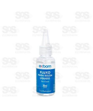 Fluxo de Solda Liquido 30ml No Clean Exbom PROCC-FS30